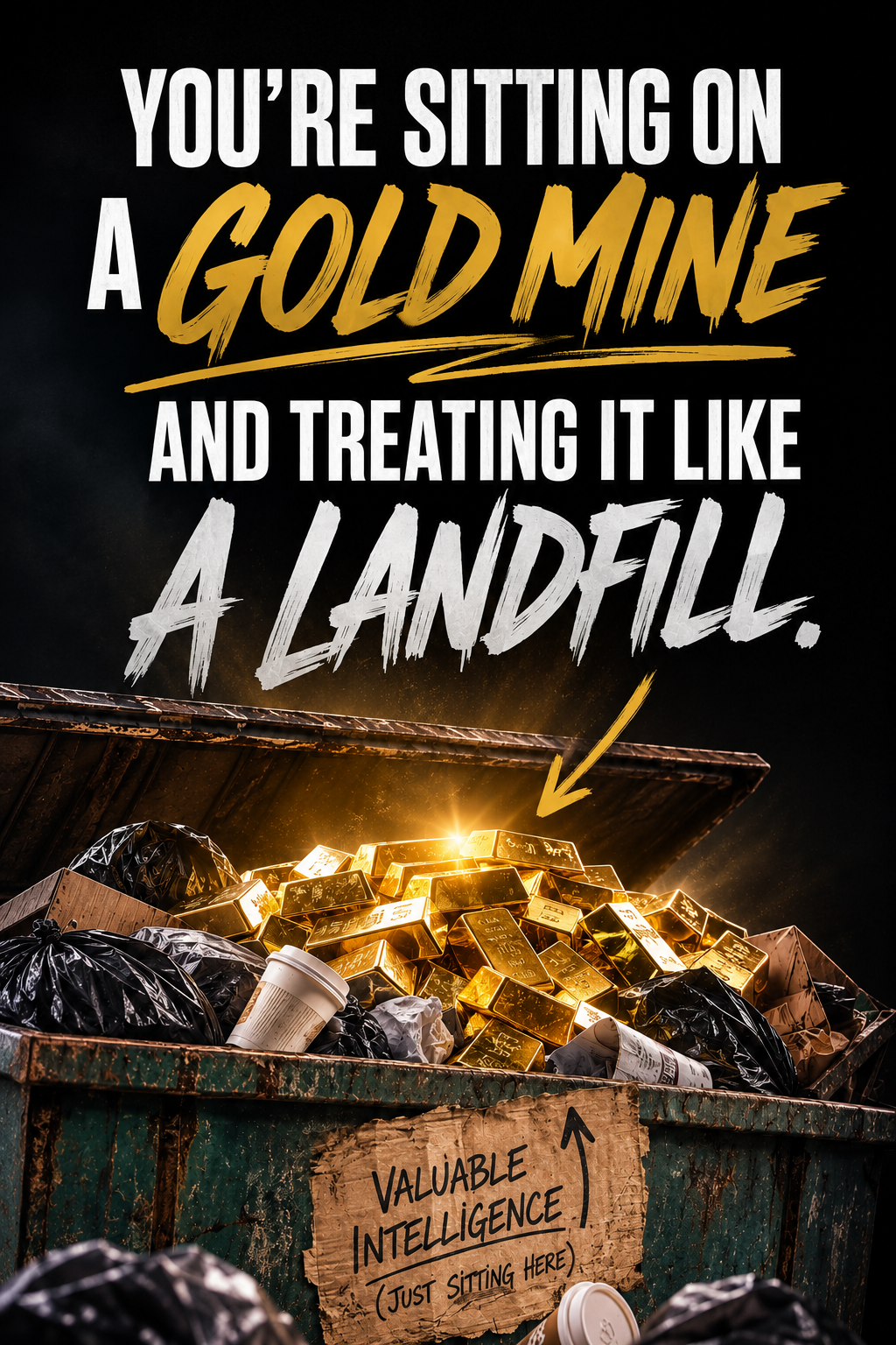 You are sitting on a gold mine and treating it like a landfill